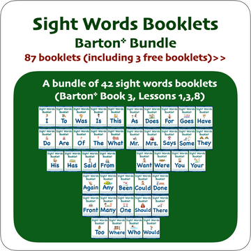 Sight Words Booklets for Barton Students