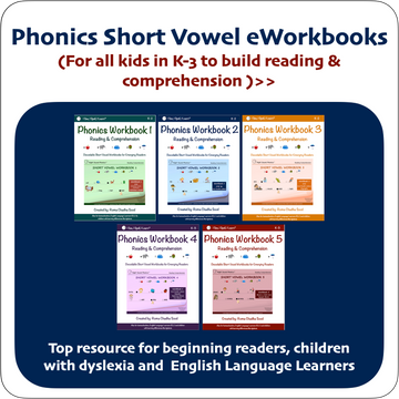Phonics & Short Vowel Workbooks (For Emergent Readers & Dyslexia)