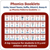 All 32 Phonics Patterns Booklets - Super Bundle - (PDF Downloads)