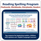 Literacy, Reading & Spelling Program for ages 5 and up (Includes Physical Products & Downloadable PDFs) + (Optional Amazon Fire Tablet) & Free Shipping within the US