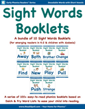 Super Bundle of Sight Words Booklets (Based on Dolch & Fry Word Lists & Phonics-based Short Vowels) - PDF Download