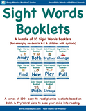 Bundles of Sight Words Booklets (Based on Dolch & Fry Word Lists & Phonics-based Short Vowels) - PDF Download
