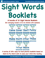 Super Bundle of Sight Words Booklets (Based on Dolch & Fry Word Lists & Phonics-based Short Vowels) - PDF Download