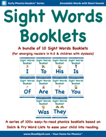 Super Bundle of Sight Words Booklets (Based on Dolch & Fry Word Lists & Phonics-based Short Vowels) - PDF Download