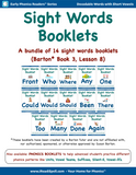 Complete Bundle of Sight Words Booklets for Barton* Students - Books 3 & 4 (PDF Download)