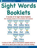 Super Bundle of Sight Words Booklets (Based on Dolch & Fry Word Lists & Phonics-based Short Vowels) - PDF Download