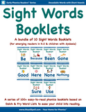 Super Bundle of Sight Words Booklets (Based on Dolch & Fry Word Lists & Phonics-based Short Vowels) - PDF Download