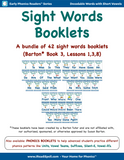 Complete Bundle of Sight Words Booklets for Barton* Students - Books 3 & 4 (PDF Download)