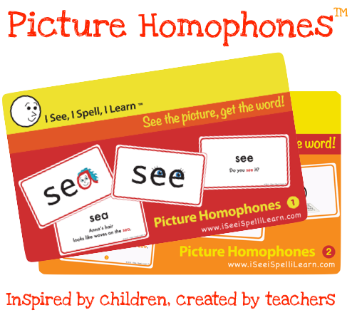 I See, I Spell, I Learn® - Picture Homophones™ Flashcards - Sets 1 & 2 Combo