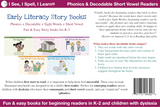Phonics, Sight Words & Short Vowel Storybooks (Decodable Readers grades K-5 and Dyslexia) - Level C