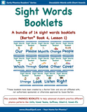 Complete Bundle of Sight Words Booklets for Barton* Students - Books 3 & 4 (PDF Download)