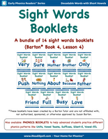 Complete Bundle of Sight Words Booklets for Barton* Students - Books 3 & 4 (PDF Download)