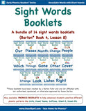 Complete Bundle of Sight Words Booklets for Barton* Students - Books 3 & 4 (PDF Download)