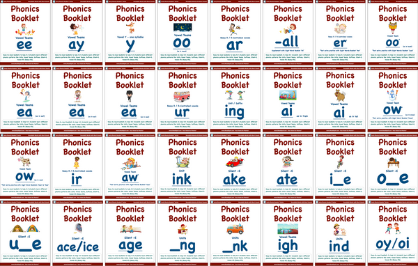 All 32 Phonics Patterns Booklets - Super Bundle - (PDF Downloads)