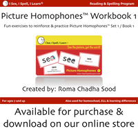 I See, I Spell, I Learn® - Picture Homophones™ Flashcards - Set 1