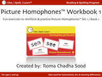 Picture Homophones™ eWorkbooks - Sets 1 & 2 (Digital Purchase & Download)