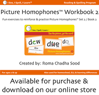 I See, I Spell, I Learn® - Picture Homophones™ Flashcards - Sets 1 & 2 Combo