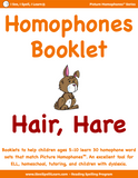 BUNDLE 2 Homophones Booklets - 15 Sets of 33 Homophones Words (15 eBooklets)