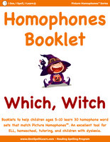 BUNDLE 2 Homophones Booklets - 15 Sets of 33 Homophones Words (15 eBooklets)