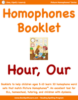 BUNDLE 1 Homophones Booklets - 15 Sets of 33 Homophones Words (15 eBooklets)