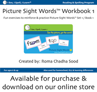 I See, I Spell, I Learn® - Picture Sight Words™ Flashcards Set 1