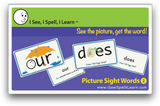 I See, I Spell, I Learn® - Picture Sight Words™ Flashcards Set 2