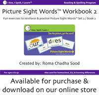 I See, I Spell, I Learn® - Picture Sight Words™ Flashcards Sets 1, 2 & 3