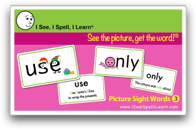 I See, I Spell, I Learn® - Picture Sight Words™ Flashcards Set 3