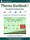 Phonics & Short Vowel eWorkbooks 1 to 5 - For All Learners K-2 - Digital Purchase & Download (I See, I Spell, I Learn® - Reading & Spelling Program)