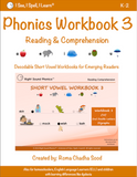 Phonics & Short Vowel eWorkbooks 1 to 5 - For All Learners K-2 - Digital Purchase & Download (I See, I Spell, I Learn® - Reading & Spelling Program)