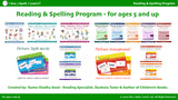 Literacy, Reading, Spelling Tools Bundle - Phonics Readers, Picture Sight Words, Picture Homophones